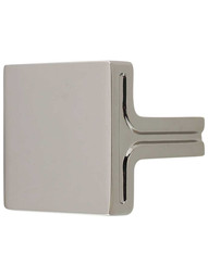 Anwick Cabinet Knob - 1-1/8 inch Square in Polished Nickel.